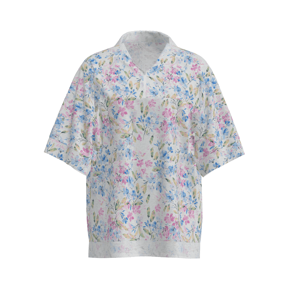Jersey sencillo con estampado de pigmento CVC